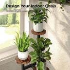 Bamworld Corner Plant Stand Indoor Metal Wood Plant Shelf Outdoor Tall Plant Stands Plant Tables Indoor Plant Rack 4 Tier Plant Stand Garden Accessories for Living Room Balcony Patio