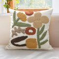 Boho Pillow Covers 18X18 Inch Decorative Fall Floral Throw Pillow Covers Tufted Cushion Cover Farmhouse Pillow Case for Couch Sofa Bed Living Room Bedroom, Rust/Mustard/Beige
