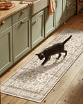 Washable Runners for Hallways Kitchen Rug: 2'6"x8' Kitchen Runner Stain Resistant Non Slip Low Pile Soft Carpet Runners for Hallways Bedroom Entryway Indoor Beside Bathroom Laundry Room