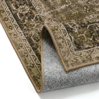 Hallway Runner Rug 2x5 Washable Brown Vintage Distressed Runner Oriental Soft Thin Indoor Carpet Non Slip Low Pile Throw Rug for Kitchen Bedroom Laundry Bedside Entryway