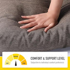 SUNROX LokGrip Non Slip Tufted Memory Foam Bench Cushion, FadeShield Water Resistant Durable Thicken Outdoor/Indoor Bench Seat Pads 30x14x4 inch, Heather Chestnut