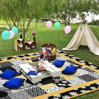 Extra Large Picnic Blankets Waterproof Foldable (80 "x 80") Beach Blanket Waterproof Sandproof,3-Layer Thicking Mat Outdoor Packable Camping Blanket
