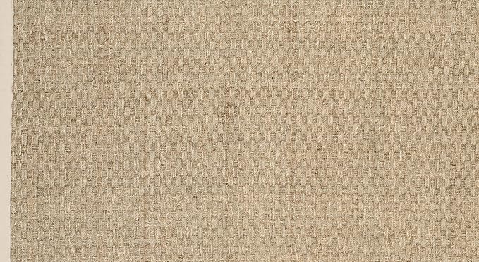 SAFAVIEH Area Rug 5x8 - Natural Fiber Collection - Natural & Ivory, Seagrass, Basketweave Pattern with Border (NF114J)