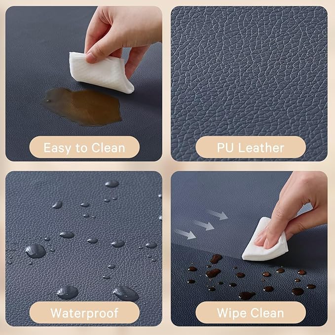 Waterproof Baby Play Mat for Floor Memory Foam 47 * 47 Cushion Playpen Playmat Tummy Time Crawling Mat Nursery Rug Thick Pad Create Soft & Safe Area for Infants,Toddler,Kids,Navy