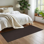 EARTHALL Washable Runner Rug 2x6 Ft Non Slip Runners for Hallways Cotton Rubber Backed Kitchen Runner Braided Indoor Floor Carpet Runners for Entryway, Hallway, Kitchen, Bedroom, Taupe/Coffee