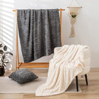 YUSOKI Twin XL Blanket Single Layer,Weight(3.1lb),370GMS-3D Stylish Design for Gift Home Decor (Grey,65"x90")