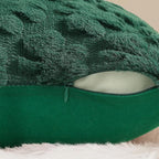decorUhome St. Patrick’s Day Shamrock Green Pillow Covers 20x20 Inch Set of 2, Soft Plush Faux Wool Throw Pillow Covers, Farmhouse Spring Holiday Decor for Sofa Living Room