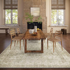 10x12 Area Rug Washable Rugs: Large Living Room Rug Stain Resistant Non Slip Distressed Vintage Low Pile Faux Wool Soft Carpet for Bedroom Farmhouse Dining Room Kids Playroom Nursery