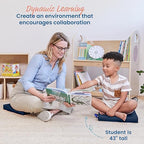 ECR4Kids SoftZone Floor Cushions, Square, Flexible Seating, Navy, 6-Piece