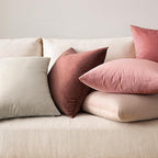 MIULEE Velvet Throw Pillow Covers 18x18 Inch, Pack of 2 - Dusty Pink, Soft Solid Decorative Pillow Covers Cushion Cases Modern Luxury Valentines Home Decor for Spring Couch Sofa Bedroom Livingroom