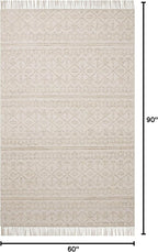 Loloi Angela Rose Rivers Collection RIV-03 Sand/Ivory 5'-0" x 7'-6" Reversible Area Rug