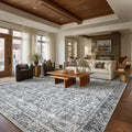Washable Rugs for Living Room: 9x12 Area Rugs for Bedroom Ultral Soft Non-Slip Stain Resistant Vintage Boho Large Carpet for High-Traffic Dining Room - Farmhouse Decor
