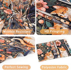 Apdidl Boho Floral Cute Wall Tapestry for Bedroom, Vintage Flower Cat Wall Hanging, Bohemian Style Orange and Black Cats Funny Tapestries, Animal Painting Art Poster for Girls Room Dorm Beach Decor (60" X 79")