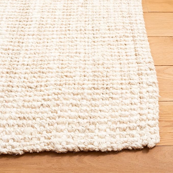 SAFAVIEH Natural Fiber Collection Runner Rug - 2'3" x 7', Ivory, Handmade Farmhouse Jute, Ideal for High Traffic Areas in Living Room, Bedroom (NF730A)
