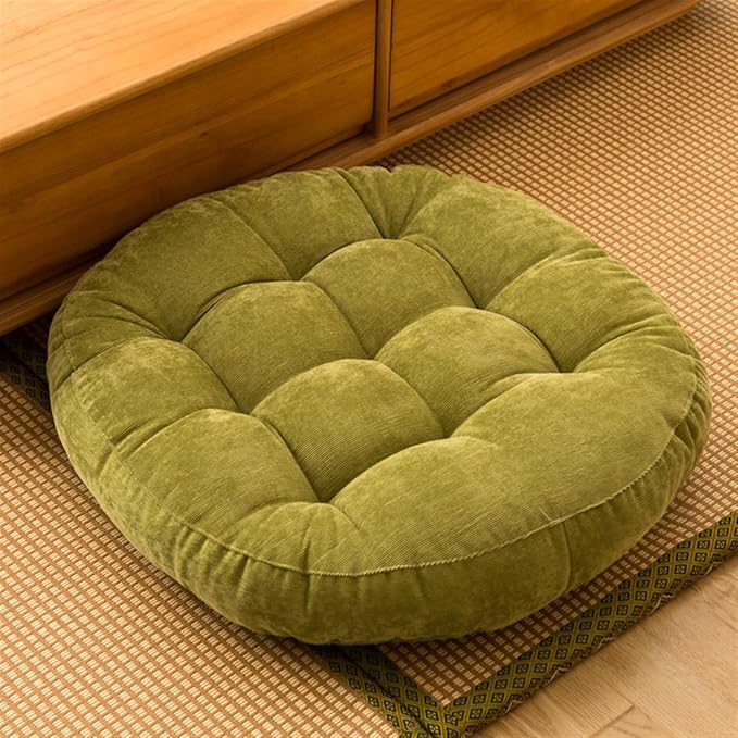 SK Studio Meditation Floor Pillow, Large Floor Cushions, Round Floor Cushion Seating for Adults Kids, Classroom Furniture Floor Pillow for Yoga Living Room, Green, 17" W x 17" L (Pack of 1)