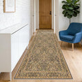 Washable 2' x 6' Runners for Hallways, Non Slip Long Floor Runner for Kitchen, Entryway Indoor, Stain Resistant Rubber Backing Floral Decor Rug (Goldenrod)