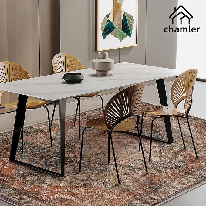 5x7 Washable Area Rug Vintage Traditional Floor Cover Foldable Thin Kitchen Accent Indoor Distressed Non Slip Carpet Rugs for Bedroom Living Room Bathroom