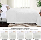 Superior Fleece Boho Jacquard Blanket, Decorative Blankets for Bedroom, Sofa, Fuzzy, Plush, Fluffy, Soft, Cute Room Decor, Beautiful Cover, Comfort Essentials, Arctic Collection, Twin, White