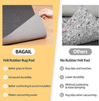 BAGAIL Felt and Natural Rubber Backing Rug Pads 1/8” Thick, 2 x 3 Ft Non Slip Rug Gripper Keep Rugs in Place, Under Area Rug Protective Cushioned Pads, Carpet Runners, Hardwood Floors Protection