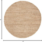 SAFAVIEH Natural Fiber Collection Area Rug - 4' Round, Natural, Handmade Jute, Braided Woven Design, Ideal for Living Room, Bedroom (NF212A)