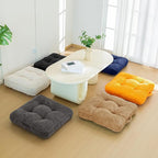 HIGOGOGO Floor Pillow Cushion for Adults, Meditation Cushion Pillow, Large Square Floor Sitting, Tufted Corduroy Cover, for Tatami Living Room or Yoga, 22x22 Inch, Coffee