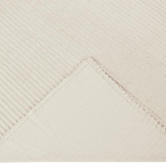 Better Trends Chenille Bedspreads Full/Double Size, Gray 100% Cotton Chenille Stripe Design Tufted Bedding Coverlet Soft Lightweight, 81"x110" 1 Pieces Jullian Collection