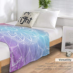 Boho Mandala Floral Throw Blanket Bohemian Flower Blanket for Sofa Bed Couch Chair Or Dorm 60"x80"