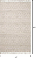 Loloi Angela Rose Rivers Collection RIV-03 Sand/Ivory 2'-3" x 3'-9" Reversible Accent Rug