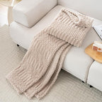 50x70 Inch Brown Throw Blanket - Soft & Fluffy Fleece, Neutral Tan Color, Cute & Aesthetic, Perfect for Sofa, Couch, Chair, Bed, Living Room & Bedroom, All-Season Use, Plush & Cozy Decorative Blanket