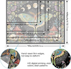 Accnicc Moth Tapestry Boho Mushroom Hippie Skull Wall Tapestry for Bedroom Aesthetic Vintage Floral Plant Moon Phase Small Tapestries Wall Hanging for Dorm Living Room Decor 60 x 44 Inch