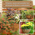 Legigo 4 Pack 12 Inch Hanging Basket Coco Liners Replacement, 100% Natural Round Coconut Coco Fiber Planter Basket Liners for Hanging Basket Flowers/Vegetables