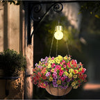 Artificial Faux Hanging Plants Flowers Basket for Summer Outdoor Outside Decorations,Fake Silk UV Resistant Look Real,Realistic Ferns for Outdoors for Porch Garden Decor,12 Bundles (Blue Red Purple)