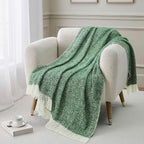 BOURINA Throw Blanket Soft Lightweight Cozy Throw for Bed Couch Decorative Blanket, Green 50" x 60"