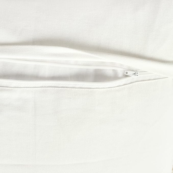 Lush Decor Wilbur Tufted Cotton Decorative Throw Pillow Cover, 20" W x 20" L, Ivory - Square Pillow Cover - Throw Pillows For Bed, Couch, Or Chair