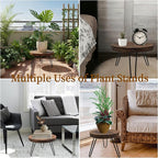 Wood Plant Stand Indoor Outdoor, 8'' Wooden Planter Stands Fit 5-10 Inch Pot, Plant Stool Flower Pot Stand Gardening Display Pedestals for Decor Living Room Balcony, Office, Patio