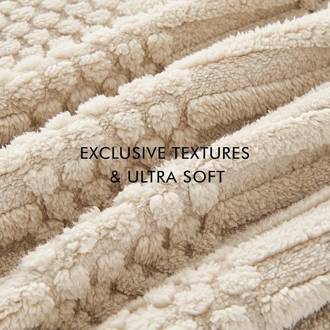 lifein Throw Blanket for Couch-Beige Boho Throw Blanket, Tan Soft Fleece Plush Lightweight Blankets&Throws for Spring, Fuzzy Camel Blankets for Livingroom Bed Sofa Chair (50x60,Taupe/Khaki)
