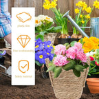 Zerodeko Seagrass Planter Basket Straw Plant Baskets Woven Basket Flower Plant Pot Wicker Plant Containers with Plastic Liner for Indoor Plants Laundry Room 20cm