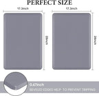 HappyTrends 2 PCS Kitchen Mat Cushioned Anti-Fatigue Floor Mat, Heavy Duty Ergonomic Comfort Foam Standing Mat, Waterproof Non-Slip Kitchen Rugs for Home, Office, Laundry,Grey