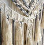 Jakalin Large Macrame Wall Decor Panels Handmade Wall Art Home Living Room Bedroom Decor,47" Wx 55" L