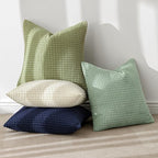 MIULEE Modern Farmhouse Decorative Spring Pillow Covers 18x18 Inch Set of 4 Natural Rustic Throw Pillows Neutral Warm Soft Corduroy Couch Pillowcases Home Decor for Sofa Living Room Bed Muted Teal
