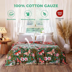 Boho Throw Blanket for Bed Cotton Blankets for Bedroom Living Room Twin All Season Lightweight Butterflies Embroidery Quilt for Couch Sofa Chair 60"x80"