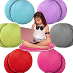 12 Pcs Kids Carpet Circle Seats 16" Kids Classroom Rug Floor Cushions Round Soft Warm Floor Rug Mat for Classroom, Home School Story Time, Group Activity Educational Learning Playing Areas (12)