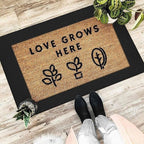 EARTHALL Woven Area Rug 2x3 Ft Washable Rugs for Entryway Braided Non Slip Throw Rugs Door Mat Indoor Outdoor Entrance Small Cotton Woven Carpet for Kitchen Foyer Front Door, Black/Grey