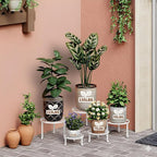 5-Pack Metal Plant Stand for Heavy Potted Plant for Home Indoor and Outdoor Heavy Duty Flower Pot Stands for Multiple Plant for Living Room