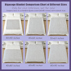 Bigacogo Chunky Knit Throw Blanket for Couch, 51x63 inches, 100% Hand Knitted with Thick Jumbo Chenille Yarn, Cozy Soft Large Rope Knot Cable Crochet Blankets for Sofa Bed Living Room, Ivory