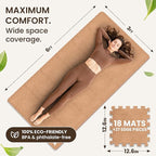 bemaxx Gym Mats Set - 18 pcs EVA Interlocking Foam Floor Tiles (12.6"x12.6"x0.4") 18sqft Protective Gym Flooring Sports Home Workout Exercise Mats Puzzle Garage Fitness Play-Room Pool Treadmill Bike