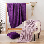 YUSOKI Twin XL Blanket Single Layer,Weight(3.1lb),370GMS-3D Stylish Design for Gift Home Decor (Purple,65"x90")