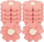 10 Pcs Cute Flower Pillow 15.75 Inch Flower Plush Throw Pillow Aesthetic Decorative Seating Cushion for Spring Back to School First Day of School Sofa Couch Bed Decor(Monochrome,Pink)