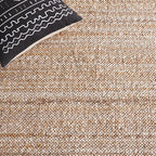 SAFAVIEH Natural Fiber Collection Area Rug - 9' x 12', Natural & Black, Farmhouse Design, Ideal for High Traffic Areas in Living Room, Bedroom & Dining Room (NF832A-9)