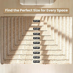 Jute Cotton Hand Woven Natural Farmhouse Area Rug for Living Room Bedroom Kitchen Hallway Entryway- Rustic Vintage Bohemian Decor - (5' x 7' Cotton Jute)